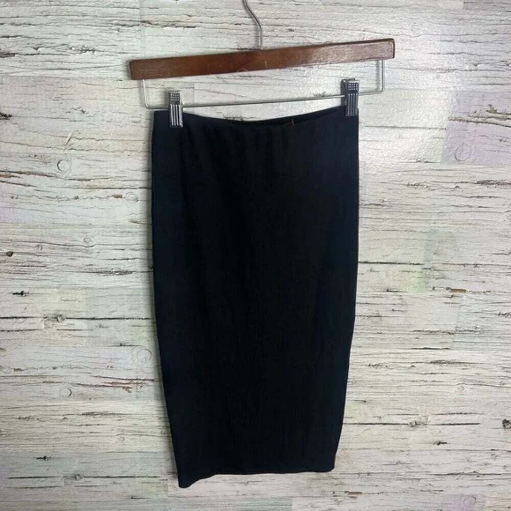 Guess midi black stretchy sheath  skirt size xs